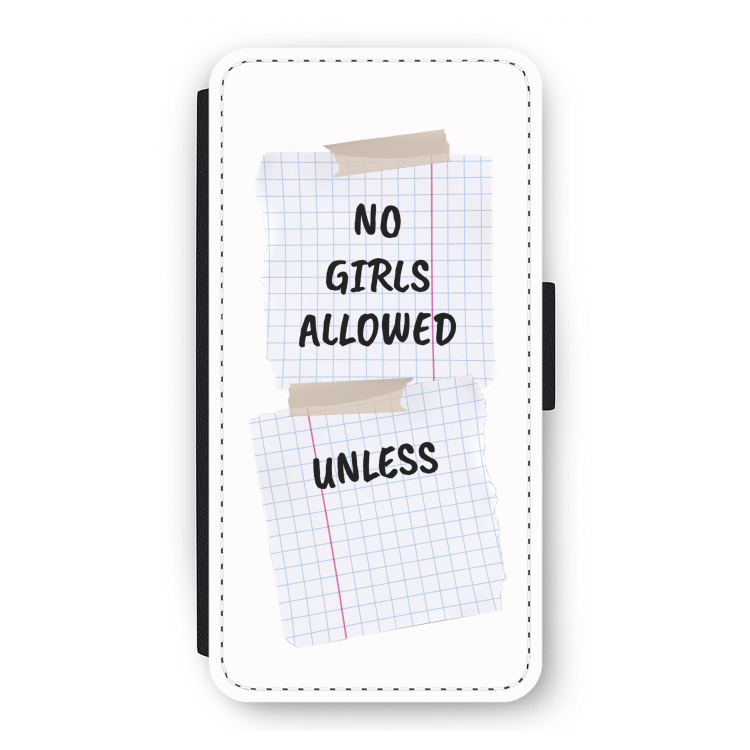 No Girls Allowed Unless: iPhone 12 Pro Flip Hoesje