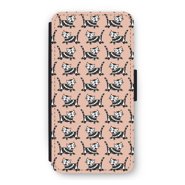 Zwarte poes: iPhone 12 Pro Flip Hoesje