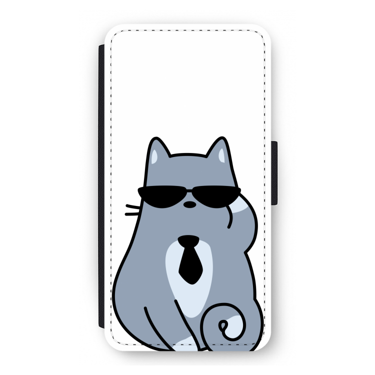 Cool cat: iPhone 12 Pro Flip Hoesje