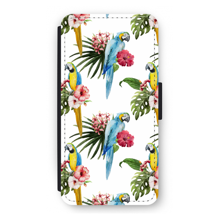 Kleurrijke papegaaien: iPhone 12 Pro Flip Hoesje