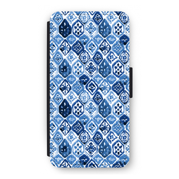 Blauw motief: iPhone 12 Pro Flip Hoesje