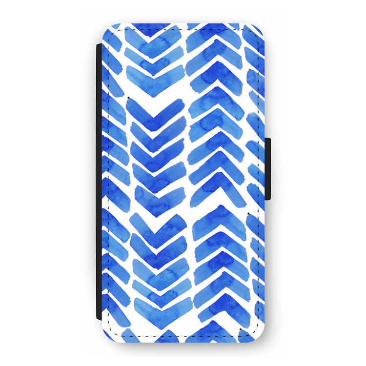 Blauwe pijlen: iPhone 12 Pro Flip Hoesje