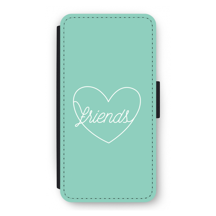 Friends heart pastel: iPhone 12 Pro Flip Hoesje