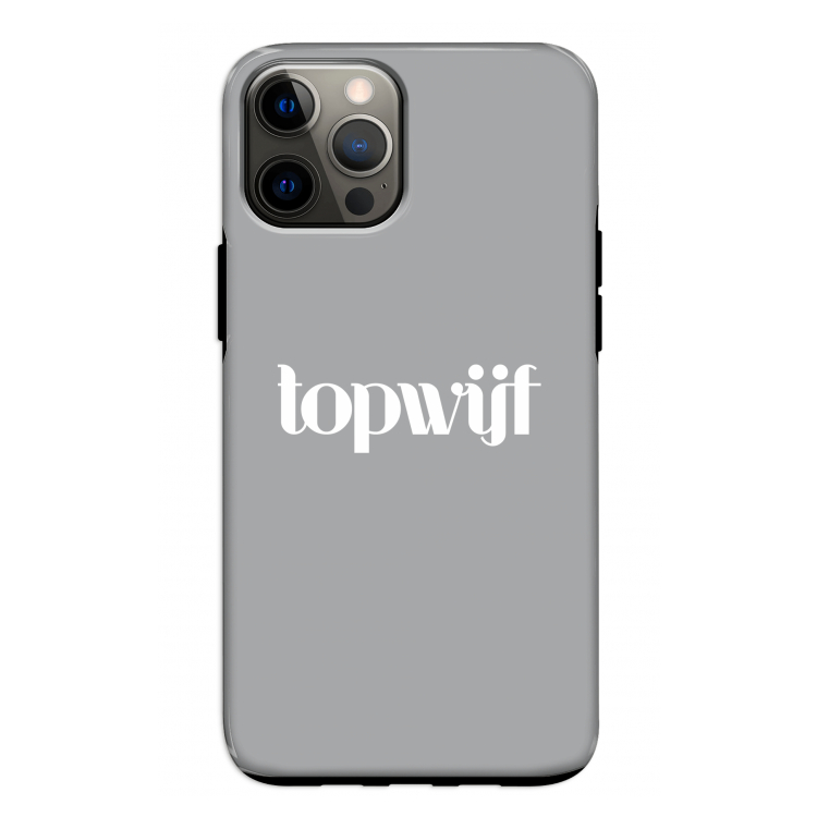 Topwijf Grijs Wit: iPhone 12 Pro Tough Case