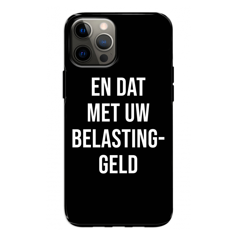 Belastinggeld - Zwart: iPhone 12 Pro Tough Case