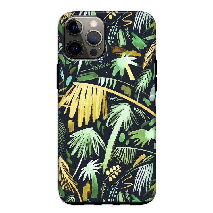 Tropical Palms Dark: iPhone 12 Pro Tough Case