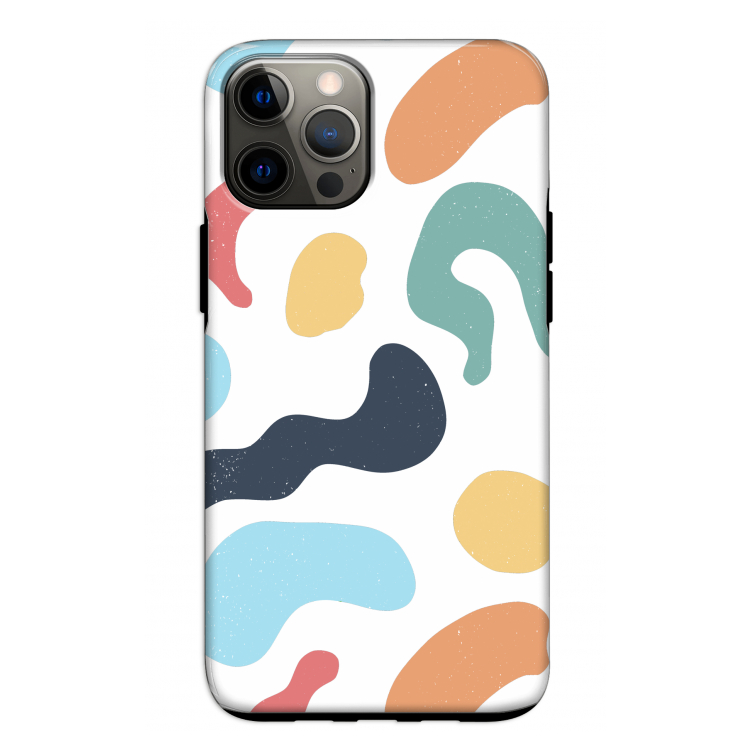 Memphis Shapes Blue: iPhone 12 Pro Tough Case