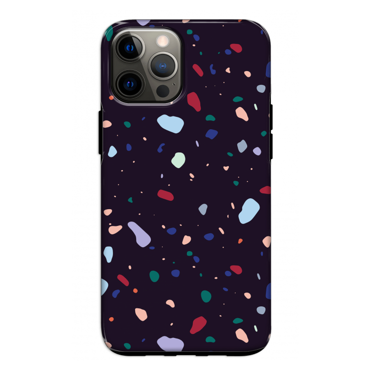Dark Rounded Terrazzo: iPhone 12 Pro Tough Case