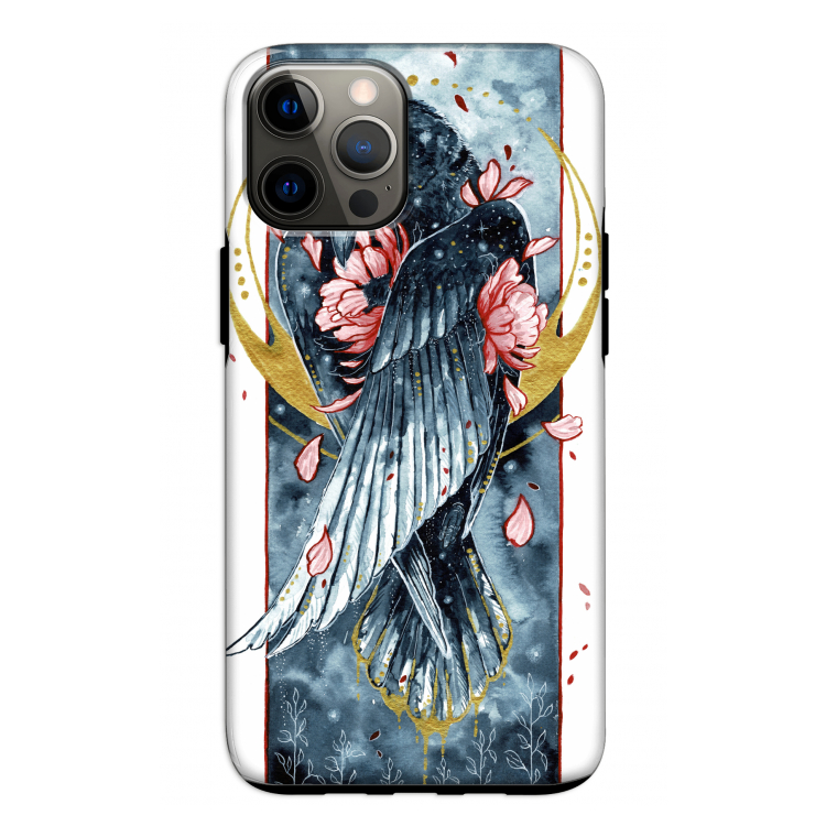 Golden Raven: iPhone 12 Pro Tough Case