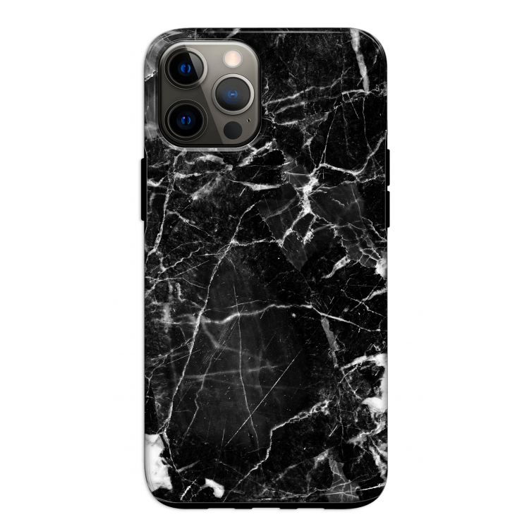 Zwart Marmer 2: iPhone 12 Pro Tough Case