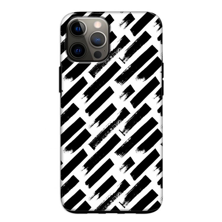 Zwarte vegen: iPhone 12 Pro Tough Case