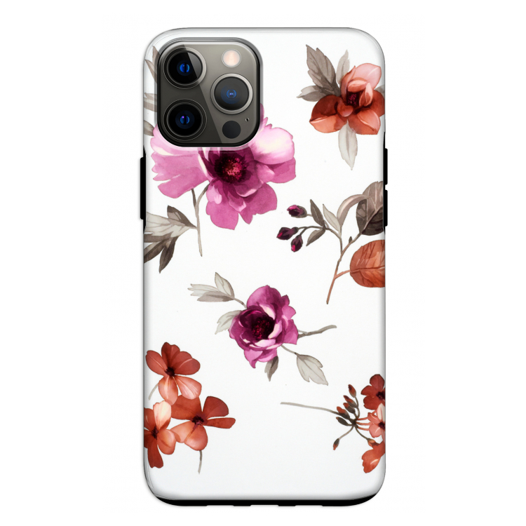 Geschilderde bloemen: iPhone 12 Pro Tough Case