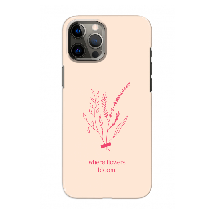 Where flowers bloom: Volledig geprint iPhone 12 Pro Hoesje