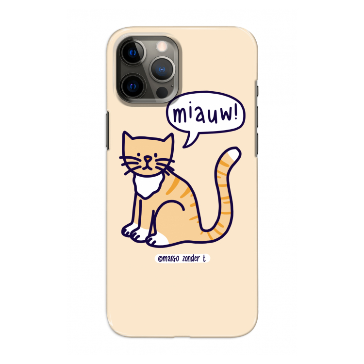 Miauw: Volledig geprint iPhone 12 Pro Hoesje