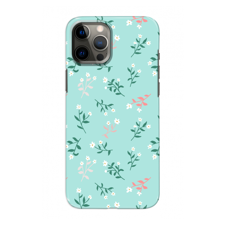 Small white flowers: Volledig geprint iPhone 12 Pro Hoesje