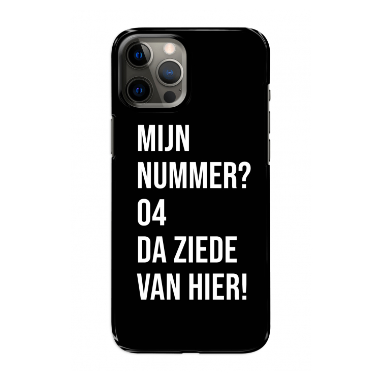 Da ziede van hier - Zwart: Volledig geprint iPhone 12 Pro Hoesje