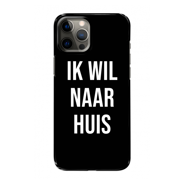 Ik wil naar huis - Zwart: Volledig geprint iPhone 12 Pro Hoesje