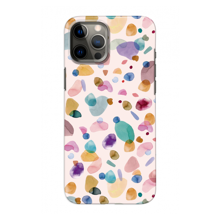 Terrazzo Memphis Pink: Volledig geprint iPhone 12 Pro Hoesje