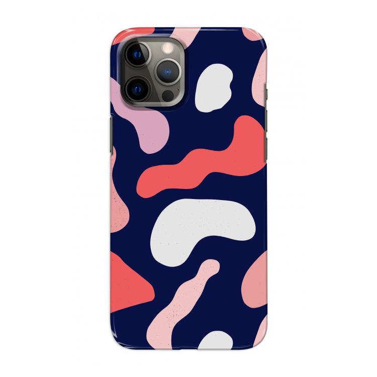 Memphis Shapes Pink: Volledig geprint iPhone 12 Pro Hoesje