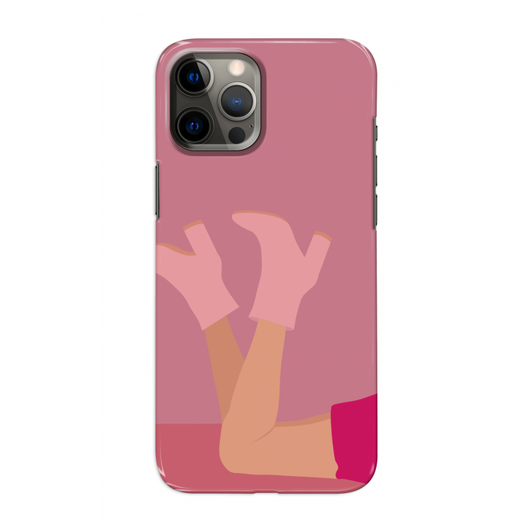 Pink boots: Volledig geprint iPhone 12 Pro Hoesje