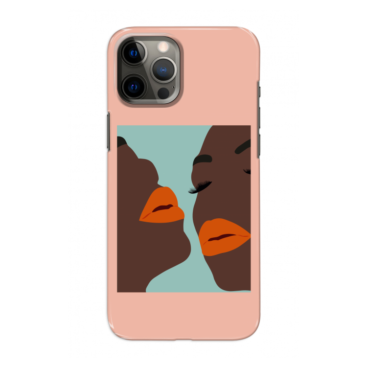 Orange lips: Volledig geprint iPhone 12 Pro Hoesje