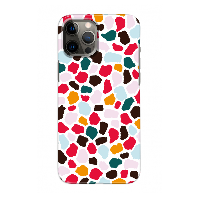 Colored Giraffe: Volledig geprint iPhone 12 Pro Hoesje