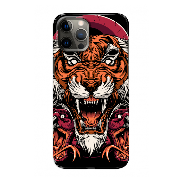 Tiger and Rattlesnakes: Volledig geprint iPhone 12 Pro Hoesje