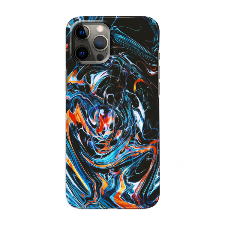 Black Unicorn: Volledig geprint iPhone 12 Pro Hoesje