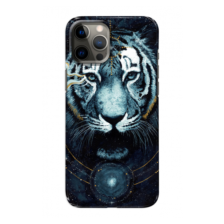 Darkness Tiger: Volledig geprint iPhone 12 Pro Hoesje