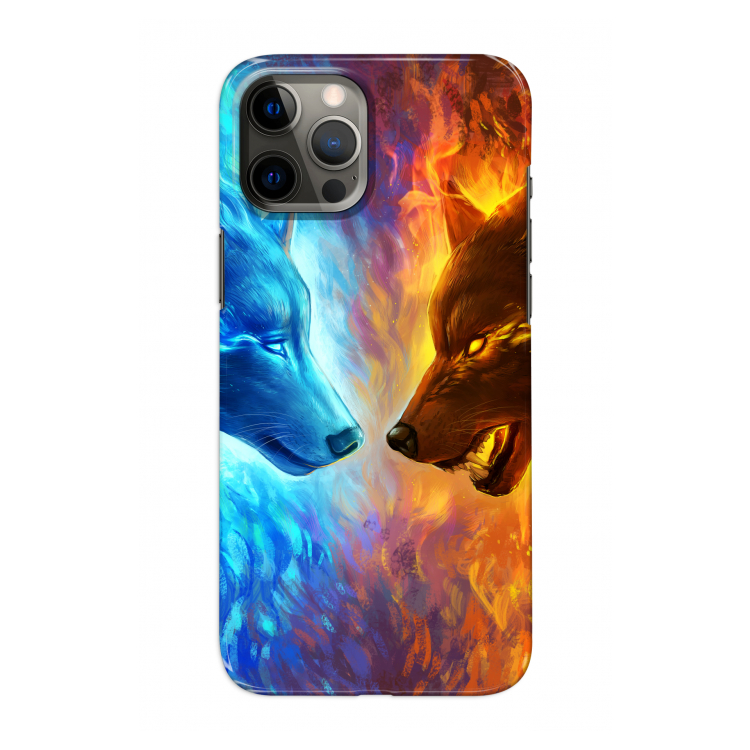 Fire & Ice: Volledig geprint iPhone 12 Pro Hoesje