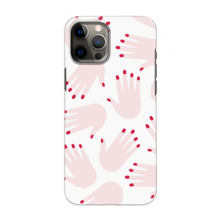 Hands pink: Volledig geprint iPhone 12 Pro Hoesje