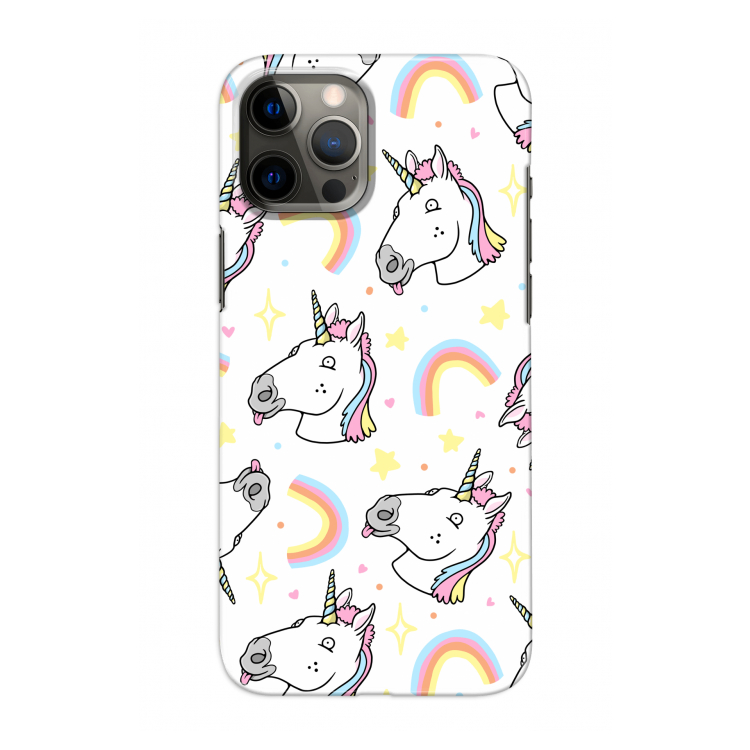 Rainbow Unicorn: Volledig geprint iPhone 12 Pro Hoesje