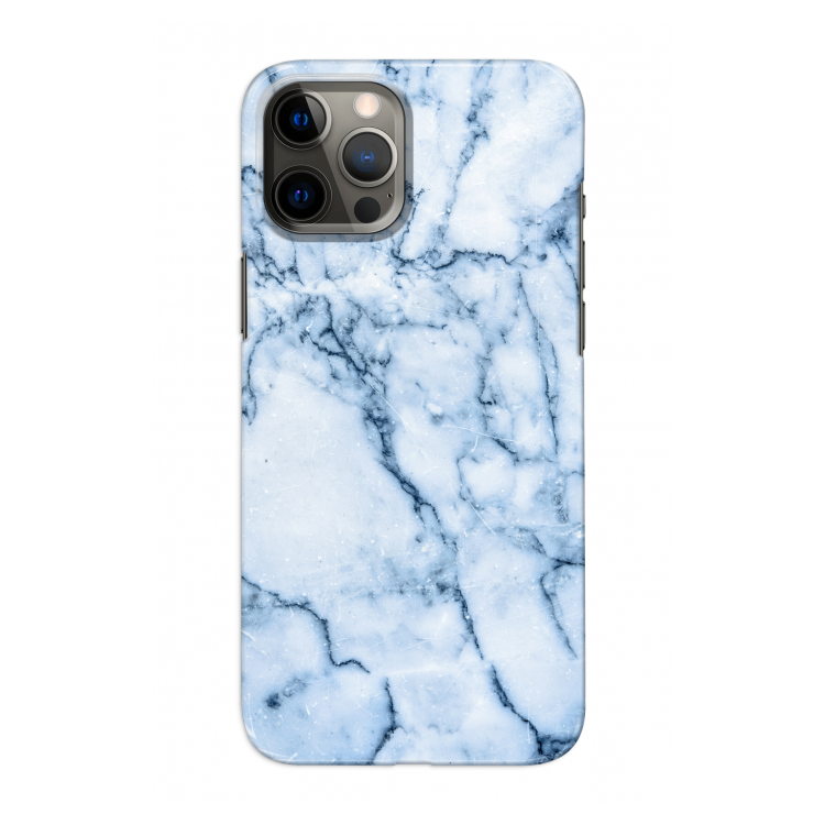 Blauw marmer: Volledig geprint iPhone 12 Pro Hoesje