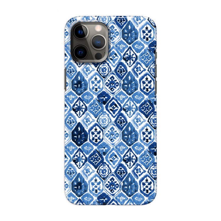 Blauw motief: Volledig geprint iPhone 12 Pro Hoesje