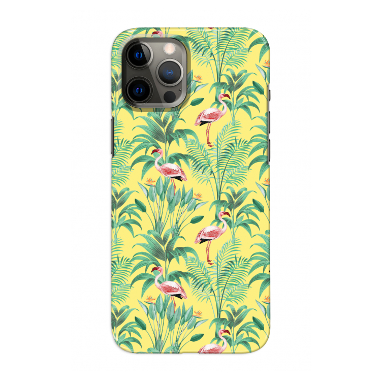 Flamingo party: Volledig geprint iPhone 12 Pro Hoesje