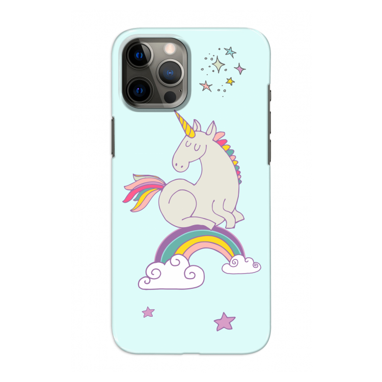 Regenboog eenhoorn: Volledig geprint iPhone 12 Pro Hoesje