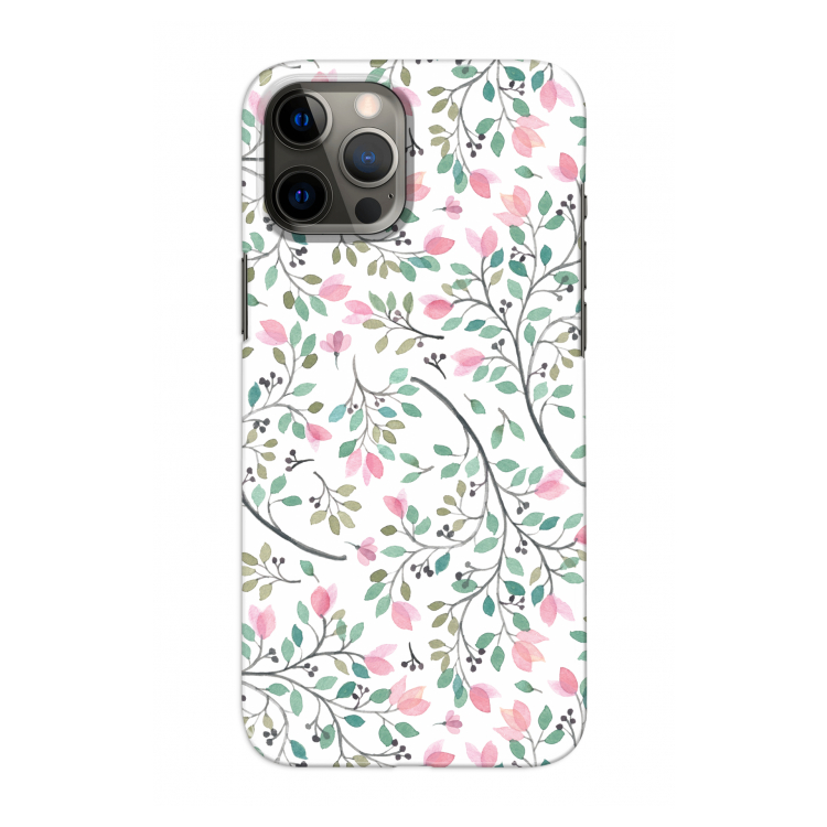 Sierlijke bloemen: Volledig geprint iPhone 12 Pro Hoesje