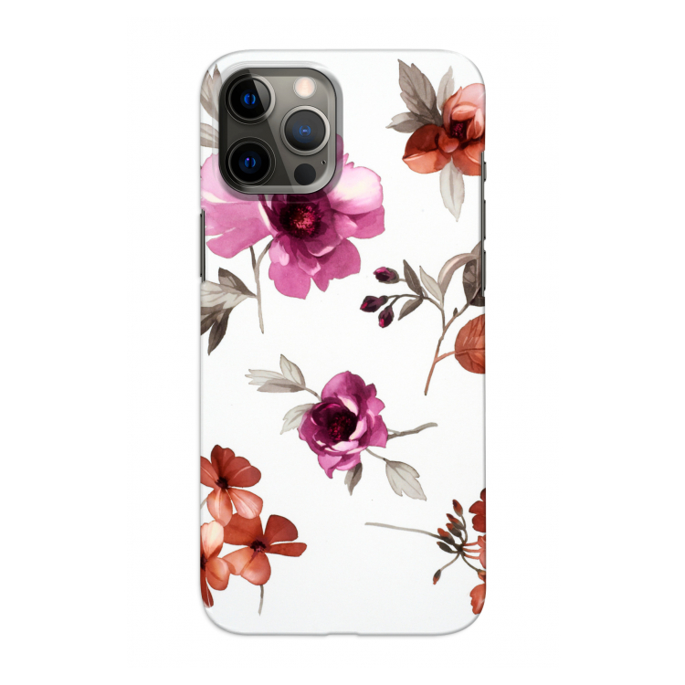 Geschilderde bloemen: Volledig geprint iPhone 12 Pro Hoesje