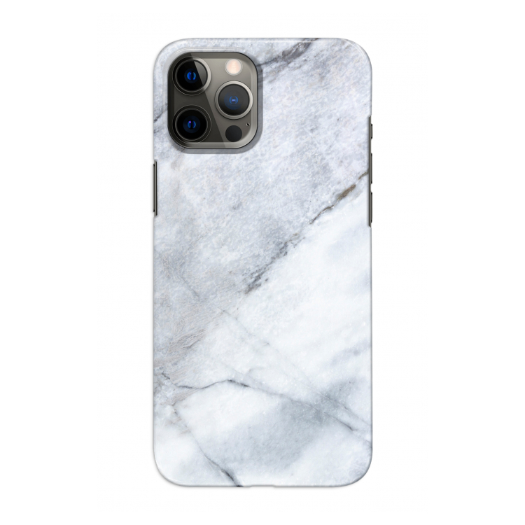 Witte marmer: Volledig geprint iPhone 12 Pro Hoesje