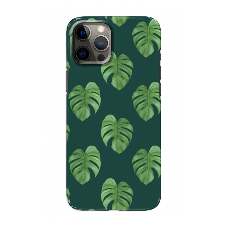 Monstera leaves: Volledig geprint iPhone 12 Pro Hoesje