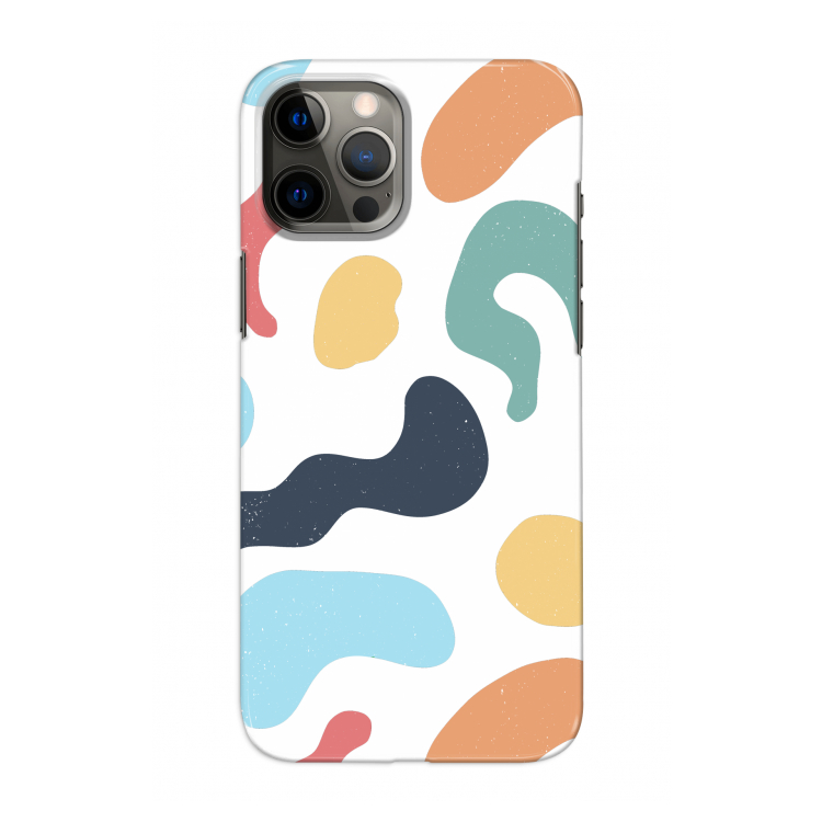 Memphis Shapes Blue: Volledig geprint iPhone 12 Pro Hoesje