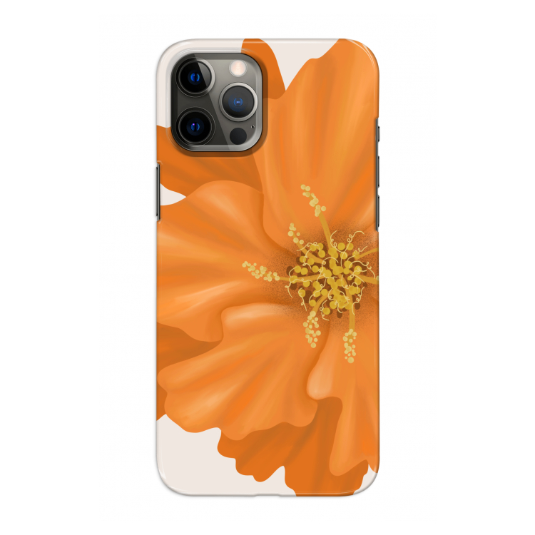 Orange Ellila flower: Volledig geprint iPhone 12 Pro Hoesje