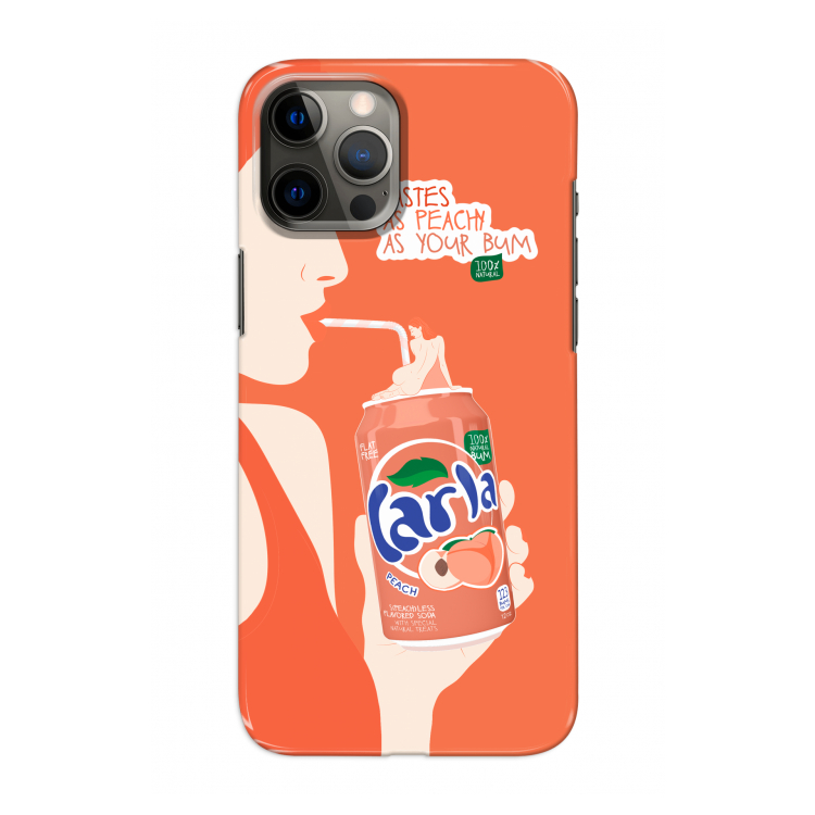 Peach please!: Volledig geprint iPhone 12 Pro Hoesje