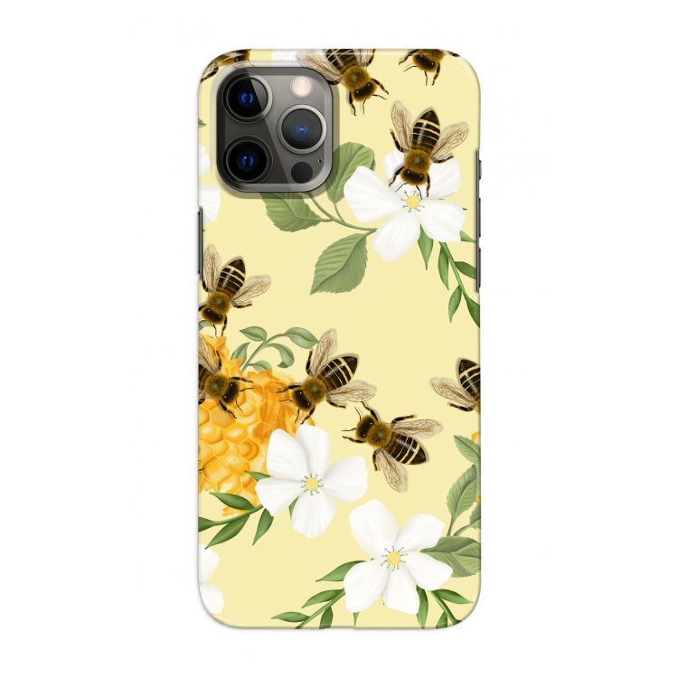 No flowers without bees: Volledig geprint iPhone 12 Pro Hoesje