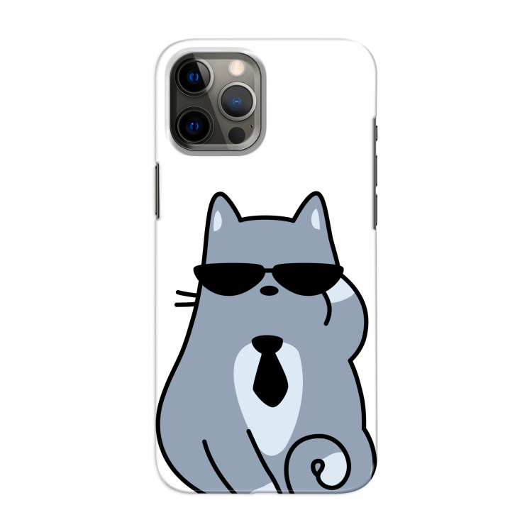 Cool cat: Volledig geprint iPhone 12 Pro Hoesje