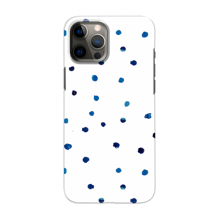 Blauwe stippen: Volledig geprint iPhone 12 Pro Hoesje
