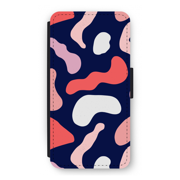 Memphis Shapes Pink: iPhone 12 Pro Flip Hoesje