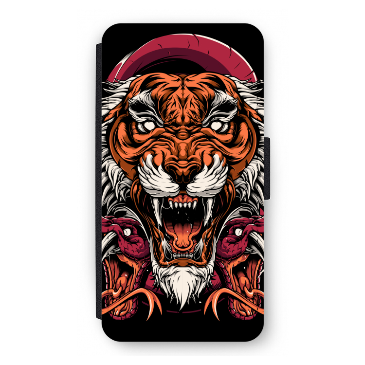 Tiger and Rattlesnakes: iPhone 12 Pro Flip Hoesje