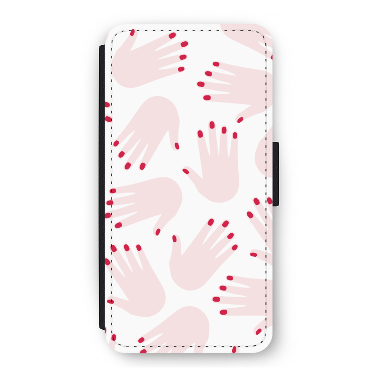 Hands pink: iPhone 12 Pro Flip Hoesje