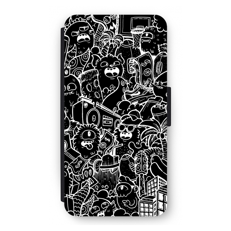 Vexx Black City : iPhone 12 Pro Flip Hoesje